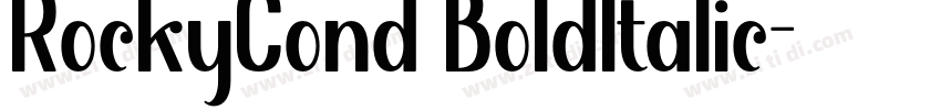 RockyCond BoldItalic字体转换